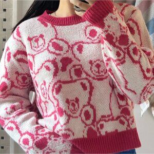 Cotton Emporium Pink Crew Neck Sweater